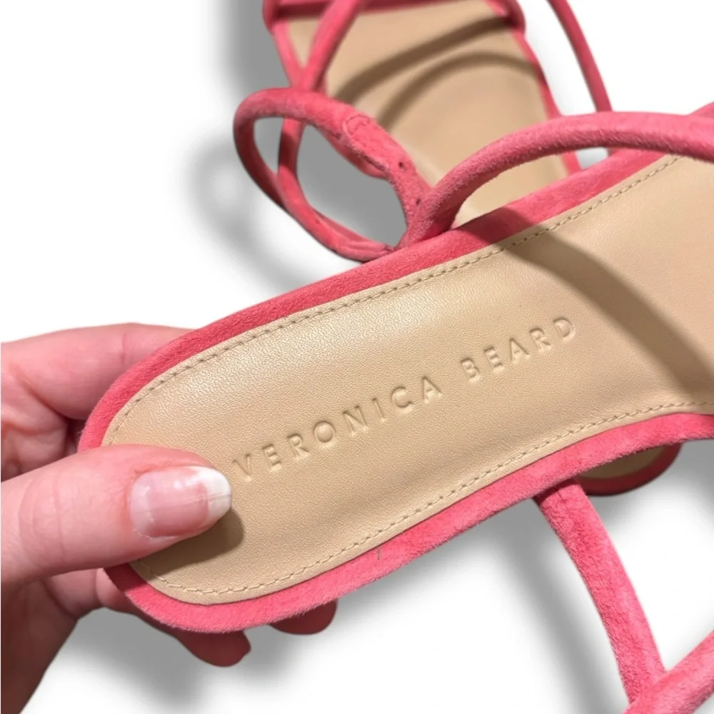 Veronica Beard Pink Suede Strappy Sandal - Picture 9 of 9